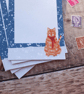 Ginger Cat in the Snow Mini Writing Paper Set - Image 1