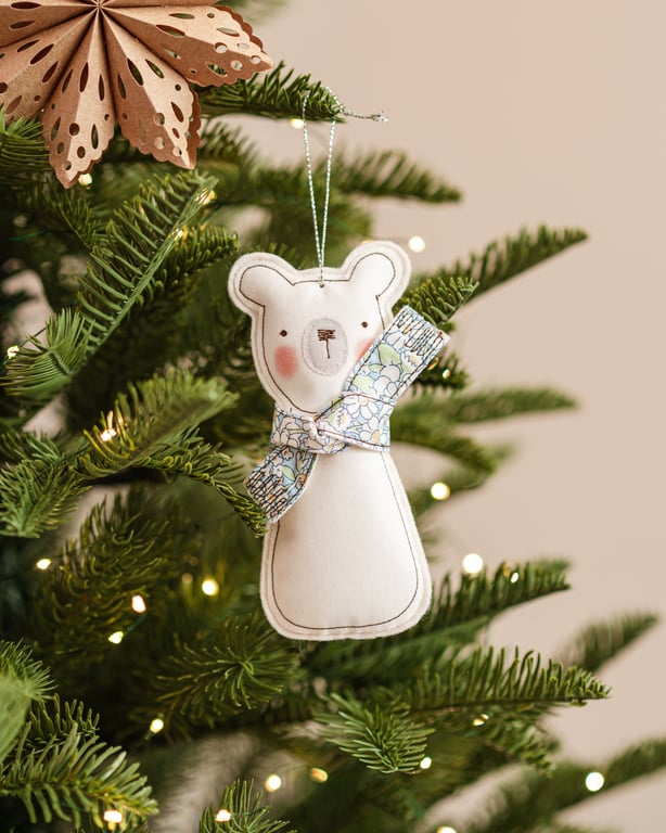 Embroidered Polar Bear Decoration