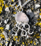 Pale Pink Sea Glass and Sterling Silver Jelly Fish Pendant - 1275 - Image 3