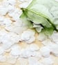 White Biodegradable Heart Confetti, Green Bags - Wedding Toss Eco Send Off Decor - Image 3