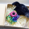Needle Felted Lurcher Brooch