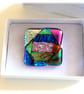 Dichroic L001 Luxury Fused Glass Patchwork Brooch Handmade  - Image 4