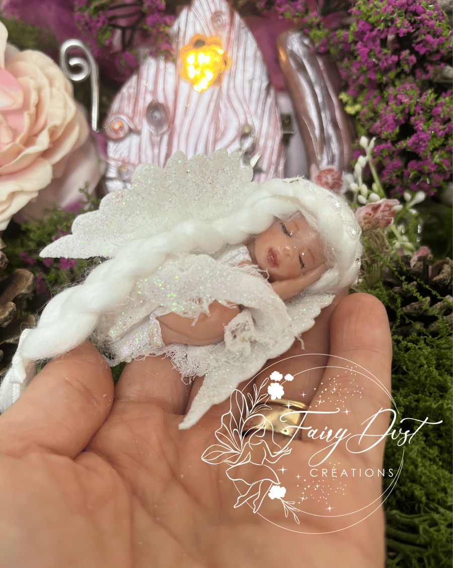 Ooak Angel, Polymer Clay, Angel Gift, Sleeping Angel, 