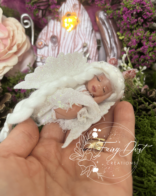 Ooak Angel, Polymer Clay, Angel Gift, Sleeping Angel, 