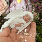 Ooak Angel, Polymer Clay, Angel Gift, Sleeping Angel, 