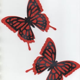 ChrissieCraft 2 Bondawebbed TROPICAL swallow-tail BUTTERFLIES for APPLIQUE