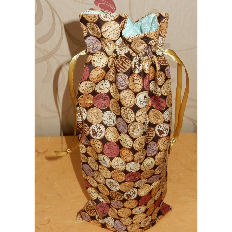 Bottle gift bag Champagne corks