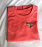 Dinosaur, T-rex,  T-shirt , age 2-3 years, hand embroidered