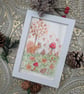 Red Squirrel and Toadstool hand-painted original watercolour painting framed  - Image 3