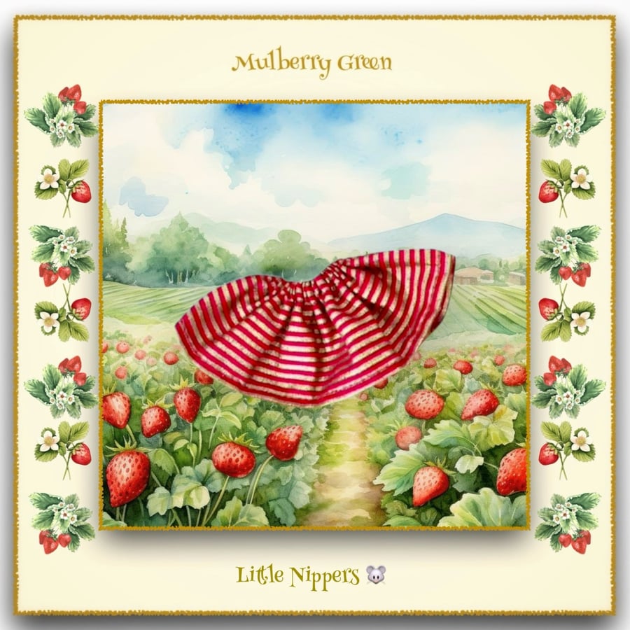 Little Nippers Red and Gold Striped Skirt