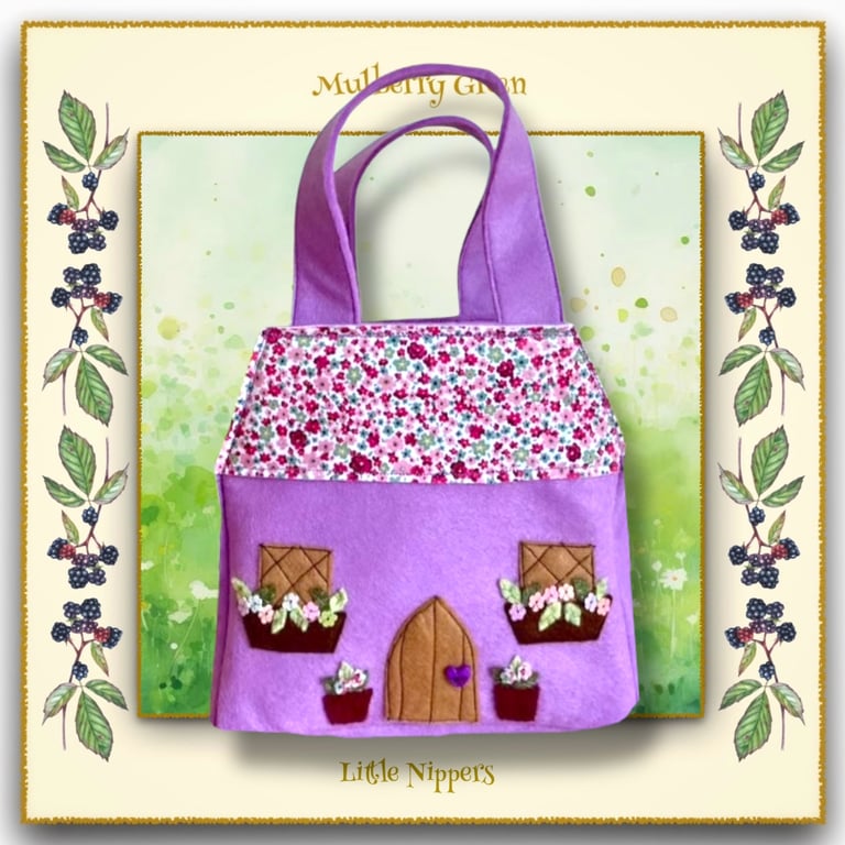 Periwinkle Cottage - A Little Nipper Mouse House in a Bag