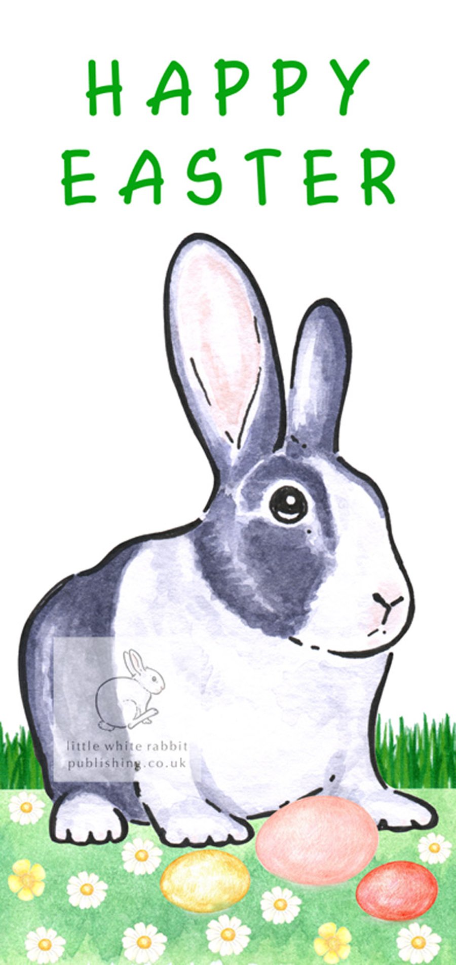 Blue the Rabbit - Easter Card