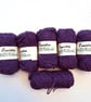 Vintage CONISTON Wool & Nylon Blend DK Yarn in Purple 5 x 25gram balls