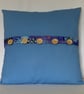 Cushion Cover - Music Themed Crazy Patchwork - Image 3