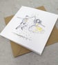 Wedding Card Jump Brunette  - Image 3