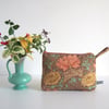 Toiletries or make up bag made from a vintage floral Sanderson print.