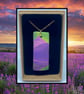 Lavender fields lightweight clay pendant necklace