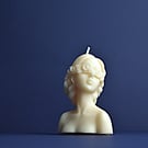 Peppermint Soy Wax Hand Poured Blindfolded Lady Pillar Candle