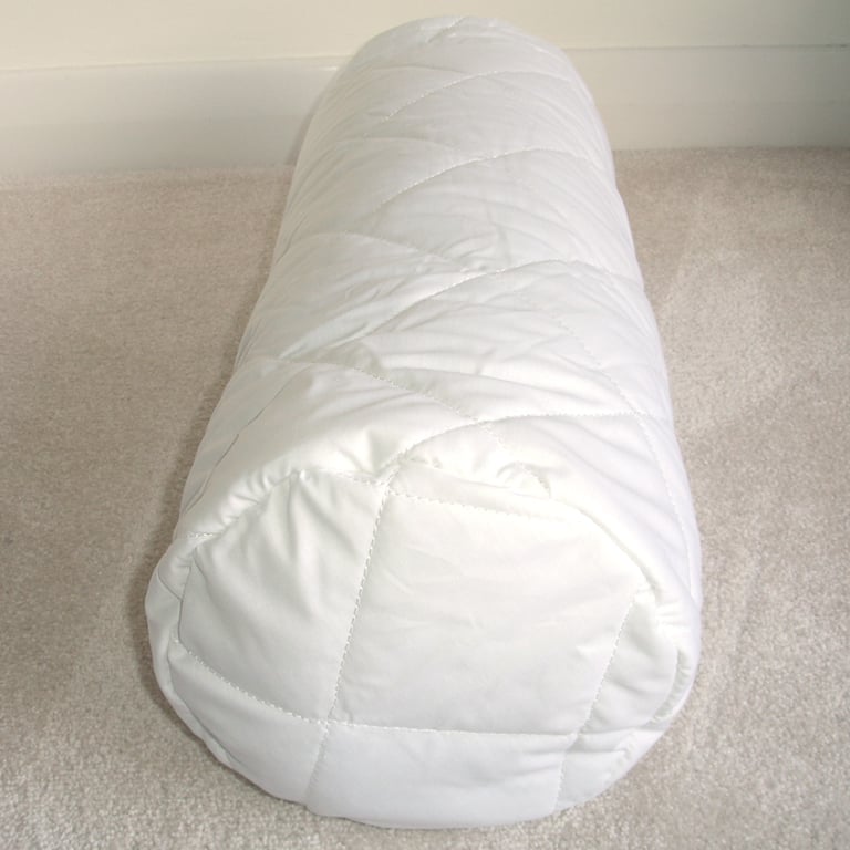 Bolster Pillow Protector Cover 16"x6" White Round Cylinder Protective Pillowcase