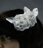 double  white rose hair accessory - Image 3