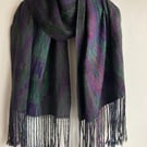 Iris Handwoven Silk and Cotton Wrap Scarf