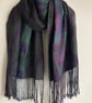 Iris Handwoven Silk and Cotton Wrap Scarf