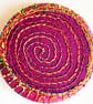 Buttons 1 inch button Hand Dyed Silks and Cottons Free Machine Embroidery Button