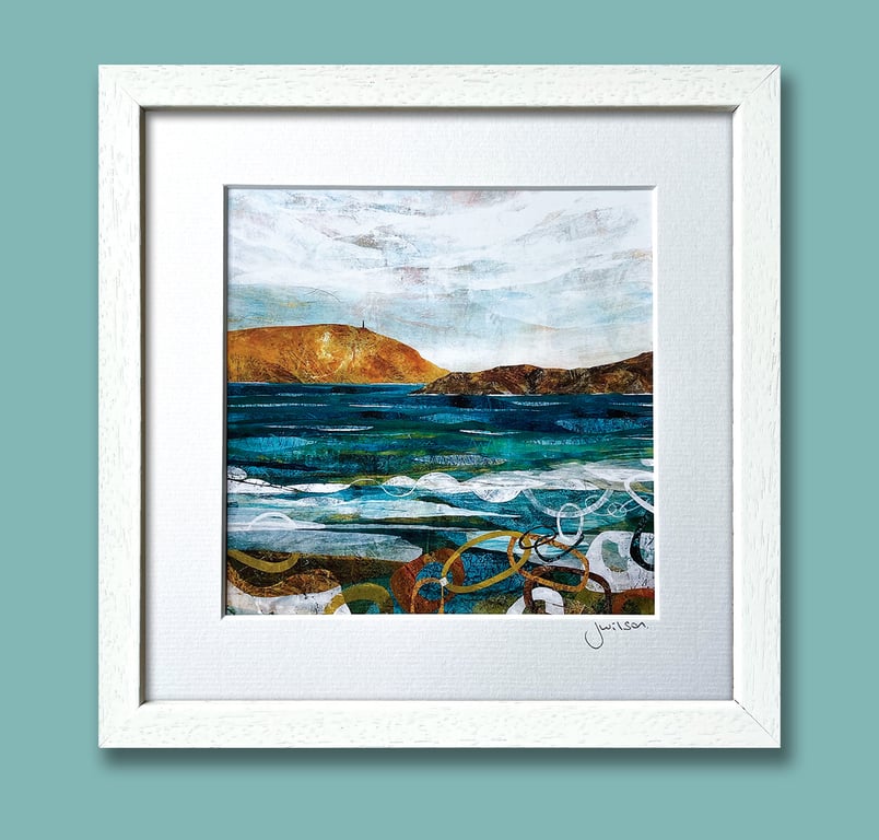 Abstract Coastal Seascape Framed Print