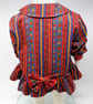 Babycord Red Patterned Jacket 6 - 12 Months - Image 5