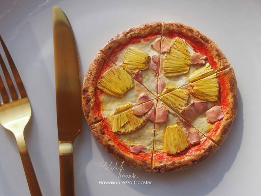 Ceramic Hawaiian Pizza Coasters