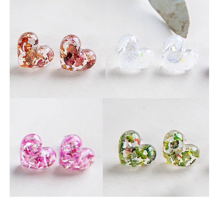 Real Flower Earrings Four Seasons Earrings Studs , Pressed Flower Earrings Thank