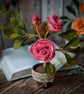 Blush Petal Rose in Terracotta – Pink Felt Bloom - Image 7