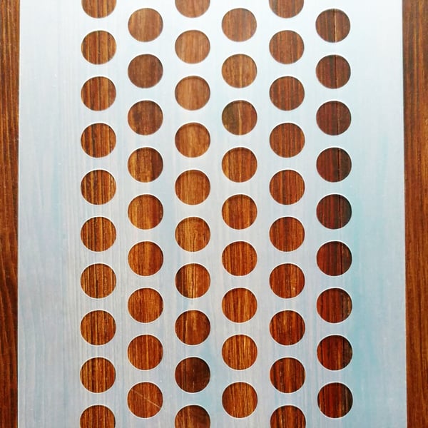 Polka dot Circles Pattern stencil Mask Reusable PP Sheet for Arts & Crafts