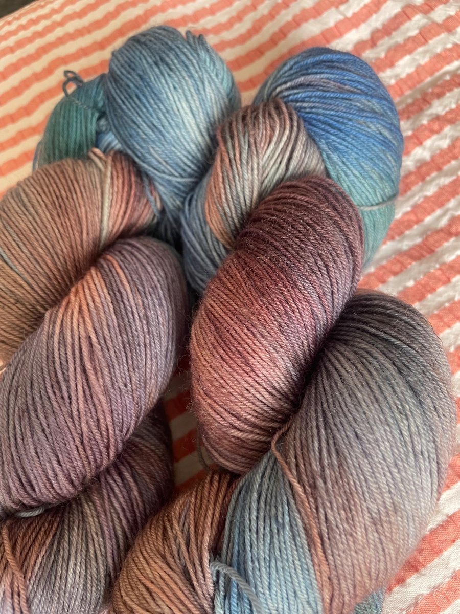 Hand dyed sock yarn - Blue Faced Leicester