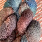 Hand dyed sock yarn - Blue Faced Leicester