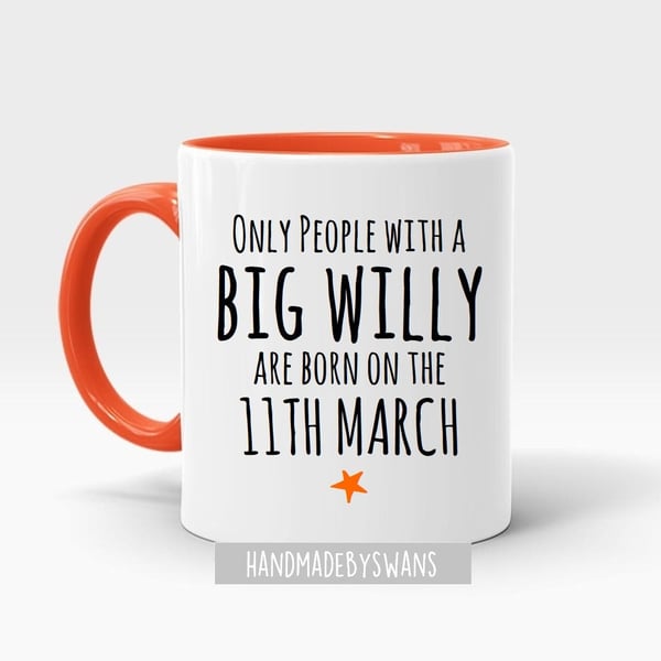 Personalised birthday gift for men, funny birthday mug for boyfriend, rude birth