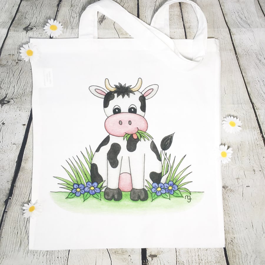 Moo Cow Tote Bag - Eco Friendly Tote Bag - Craft Bag