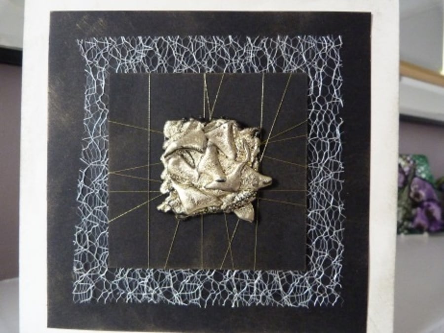 Funky Gold and Black Birthday Card