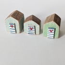 Teeny Hand Painted Wooden Beach Hut