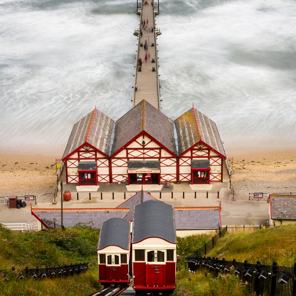 Photograph - Saltburn Pier and Cliff Tram - Limited Edition Signed Print