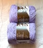 2 balls x 70.9g Lily Sugar 'n Cream The Original Yarn - Soft Violet 100% Cotton