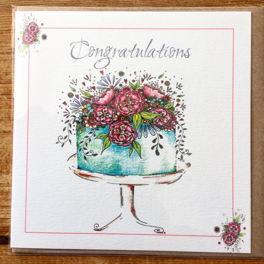 Congratulations Cake greeting card