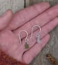 Scottish Sea Glass and Recycled Sterling Silver Everyday Earrings, Mismatched