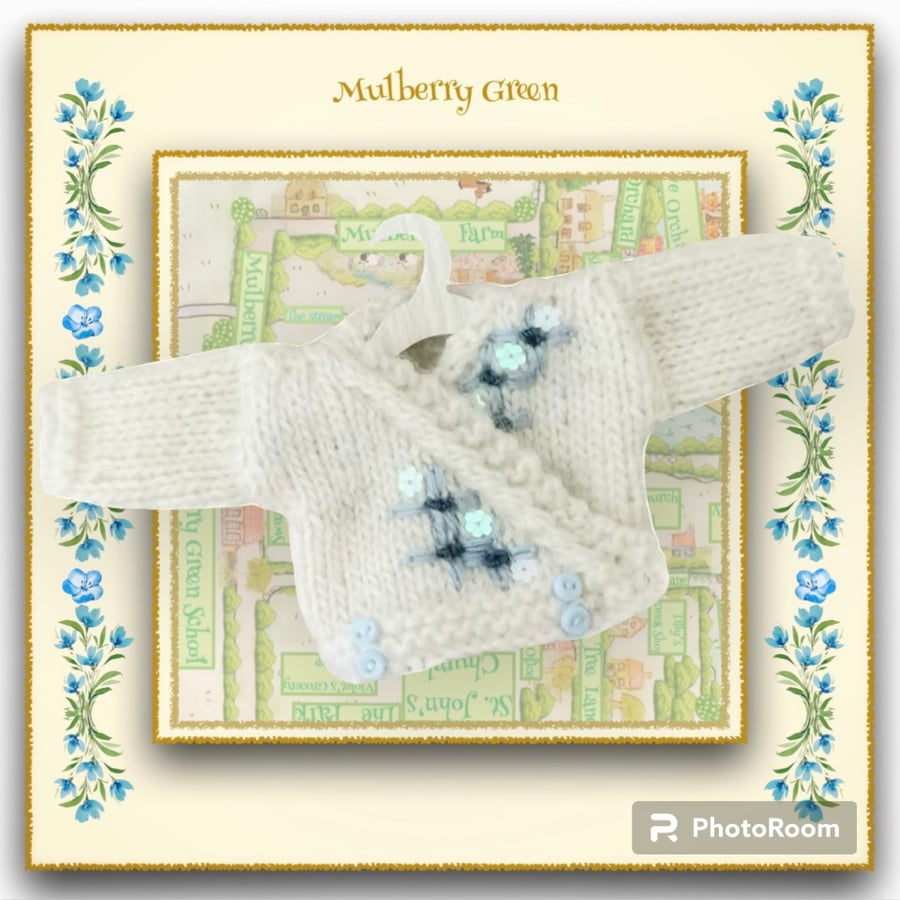 Embroidered Crossover Cardigan