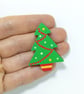 Christmas Tree Pin Badge, Xmas Brooch, Festive Wooden Badge - Image 2