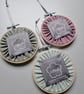 Snowdrop mini hoop, handmade hanging decoration, embroidered - Image 10