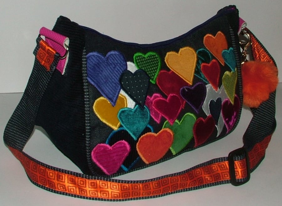 Lots of love - Multi coloured heart handbag