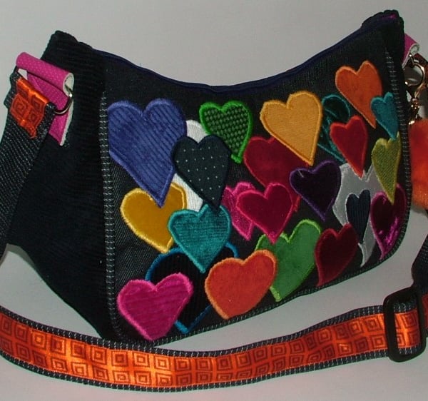 Lots of love - Multi coloured heart handbag