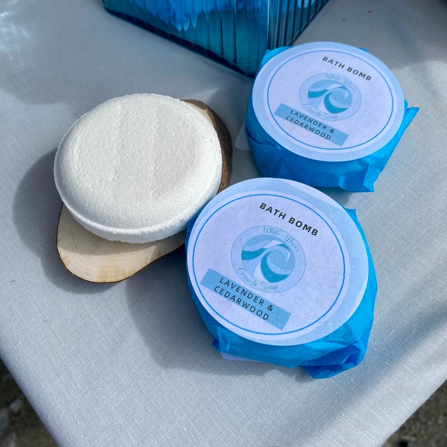Lavender and cedar wood bath bomb