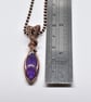 Wire Wrapped Dainty Amethyst and Copper Pendant - Image 9